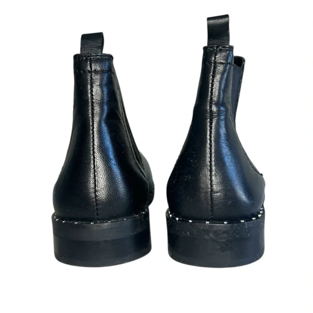 Steve Madden Brenna Leather Chelsea Boots Black Size 7.5